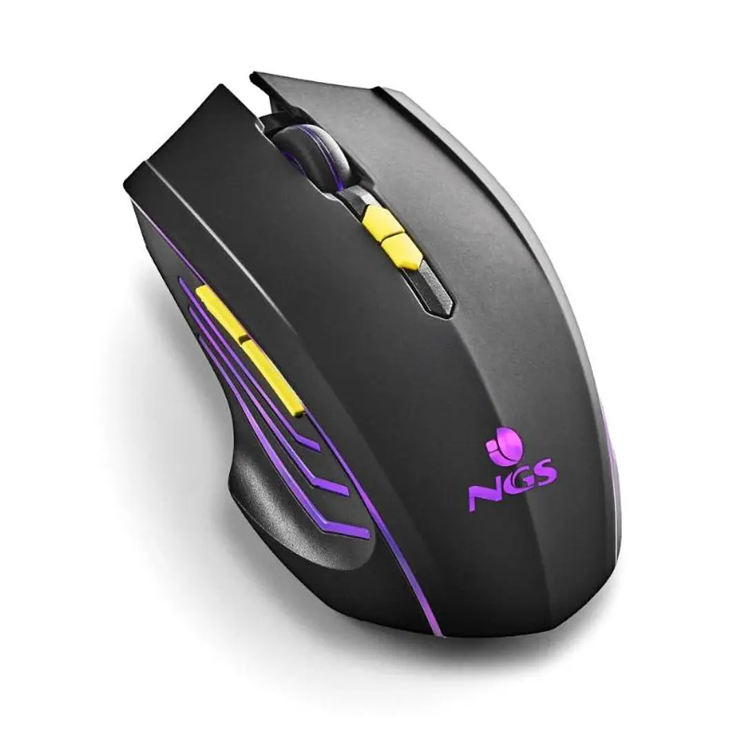 NGS RATON GAMING INALAMBRICO CON LUCES LED 2