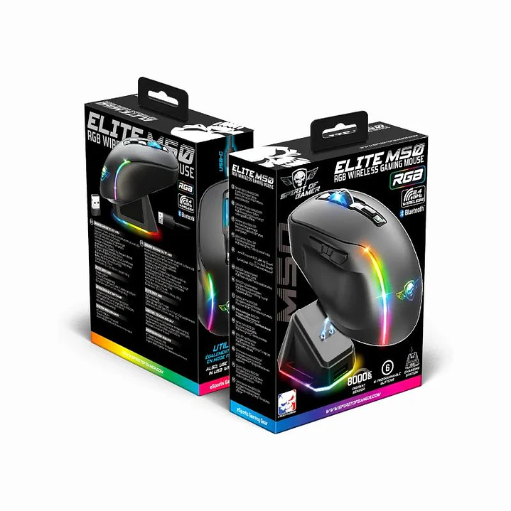 Spirit of Gamer Raton Inalambrico Elite M50 Negro 2