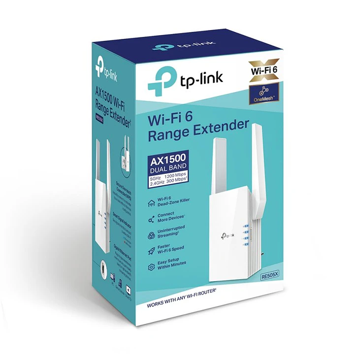 TP-Link RE505X Repetidor WiFi6 AX1500 1xGbE 4