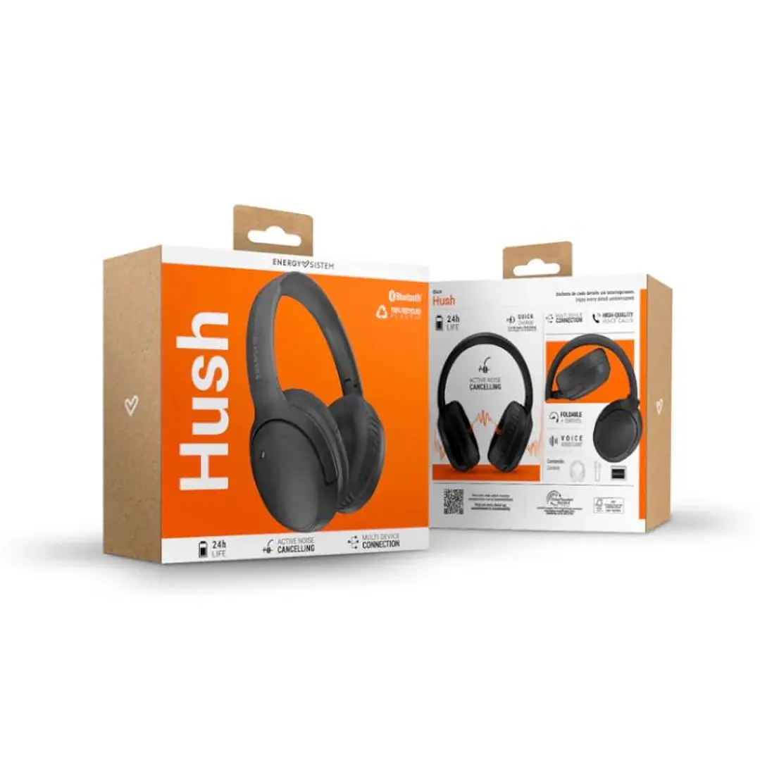 Energy Sistem Auriculares Hush Black BT ANC 2