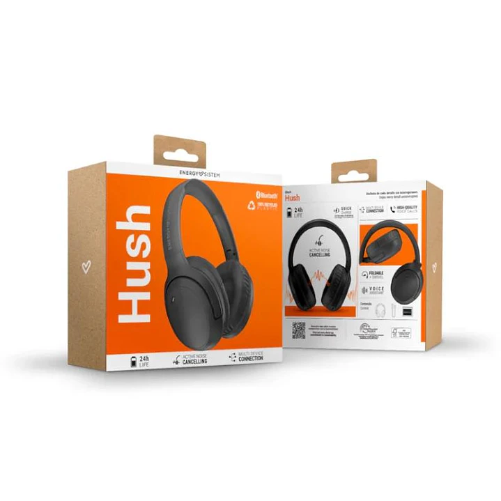 Energy Sistem Auriculares Hush Black BT ANC 2