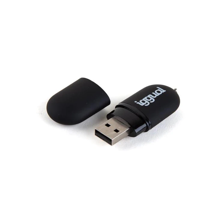 iggual Lápiz USB 2.0 16GB PEN16 negro con tapa 2
