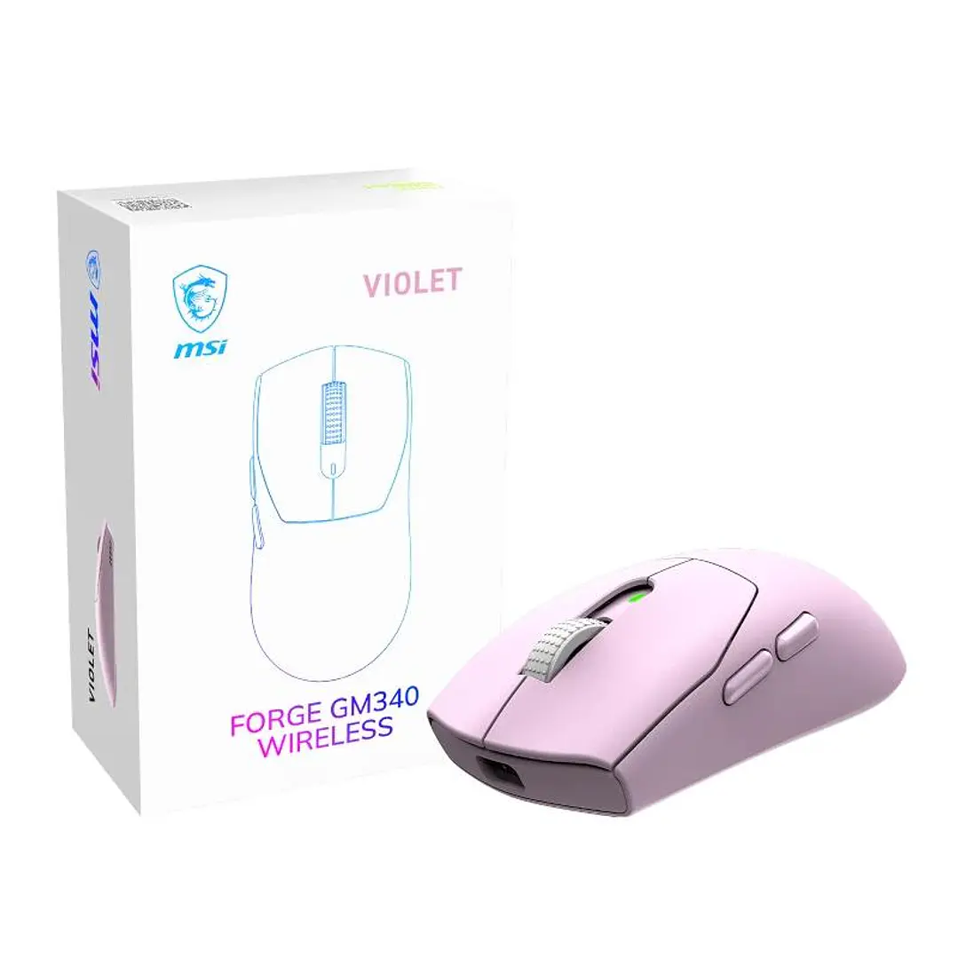 MSI Ratón Inalámbrico FORGE GM340W VIOLET 12000DPI 2