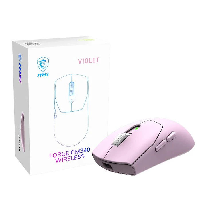 MSI Ratón Inalámbrico FORGE GM340W VIOLET 12000DPI 2