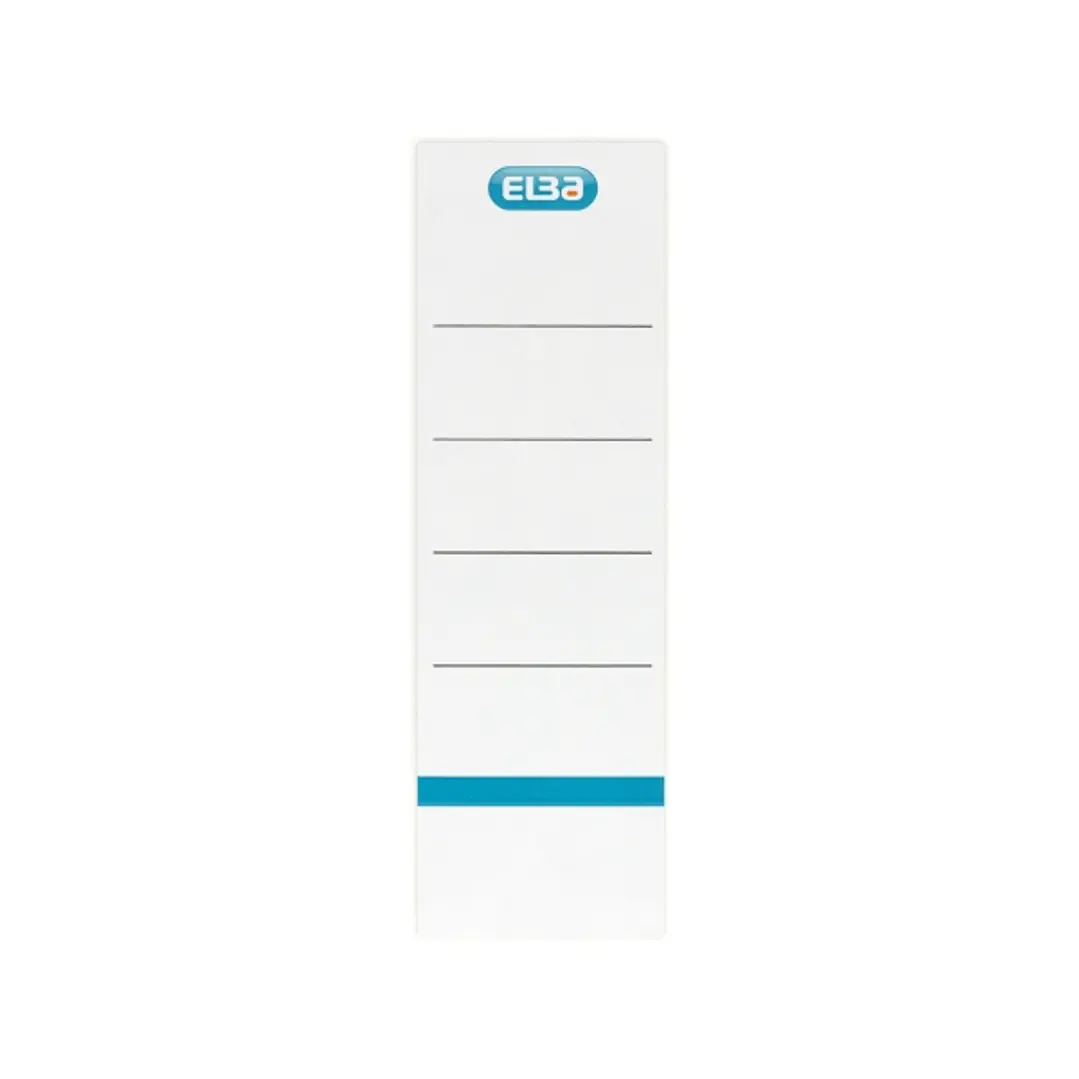 Elba Pack de 10 Etiquetas Autoadhesivas para Archivadores de 80mm de Ancho - Facil Impresion - Color Blanco 1