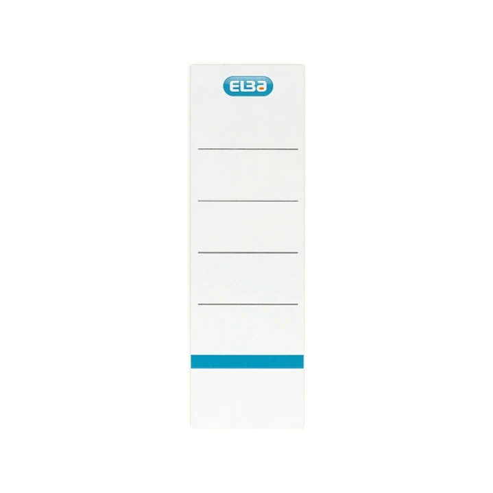 Elba Pack de 10 Etiquetas Autoadhesivas para Archivadores de 80mm de Ancho - Facil Impresion - Color Blanco 1