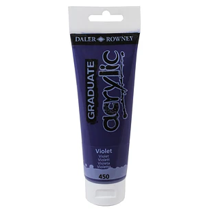 Daler Rowney Graduate Pintura Acrilica - Tubo de Plastico - 120ml - Color Violeta