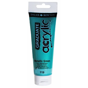 Daler Rowney Graduate Pintura Acrilica - Tubo de Plastico - 120ml - Color Verde Metalico