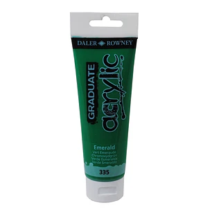 Daler Rowney Graduate Pintura Acrilica - Tubo de Plastico - 120ml - Color Verde Esmeralda