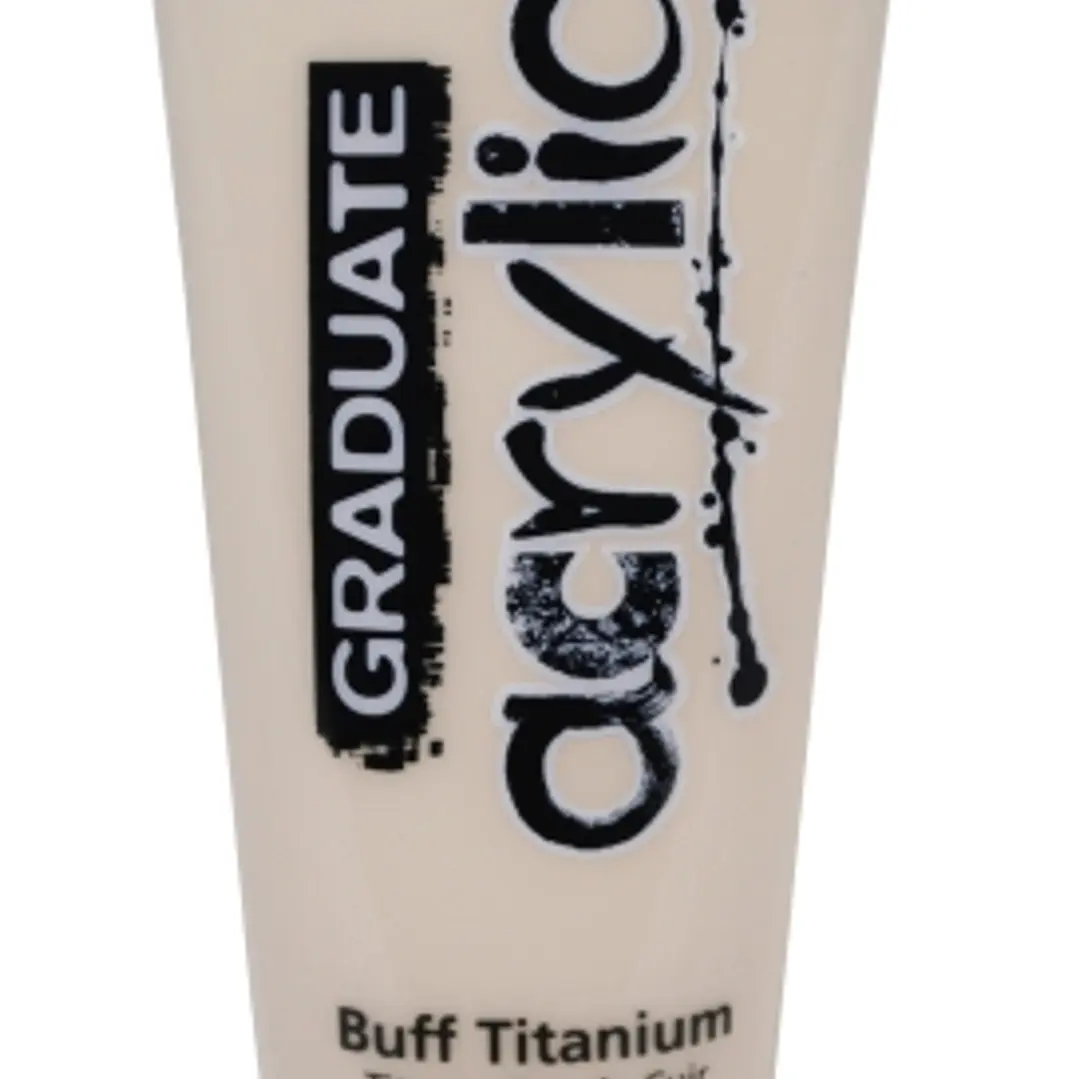 Daler Rowney Graduate Pintura Acrilica - Tubo de Plastico - 120ml - Color Titanio Buff 1