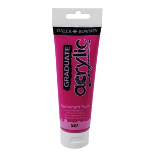 Daler Rowney Graduate Pintura Acrilica - Tubo de Plastico - 120ml - Color Rosa Permanente