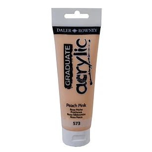 Daler Rowney Graduate Pintura Acrilica - Tubo de Plastico - 120ml - Color Rosa Melocoton