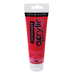 Daler Rowney Graduate Pintura Acrilica - Tubo de Plastico - 120ml - Color Rojo Primario