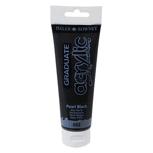 Daler Rowney Graduate Pintura Acrilica - Tubo de Plastico - 120ml - Color Negro Perla
