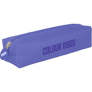 Dohe Colour Vibes Portatodo Cuadrado - Cierre con Cremallera y Tirador de Goma - Color Morado