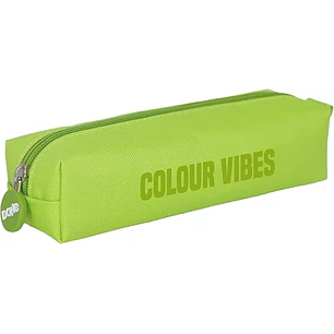 Dohe Colour Vibes Portatodo Cuadrado - Cierre con Cremallera y Tirador de Goma - Color Verde Lima