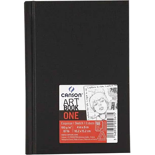 Canson Sketch One Fino Cuaderno de Dibujo con 98 Hojas 100g 10.1x15.2cm - Color Blanco