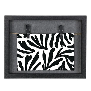 Hama Muro Marco de Fotos con Cordon - Madera MDF - 21.5x16.5x3.2cm - Color Negro