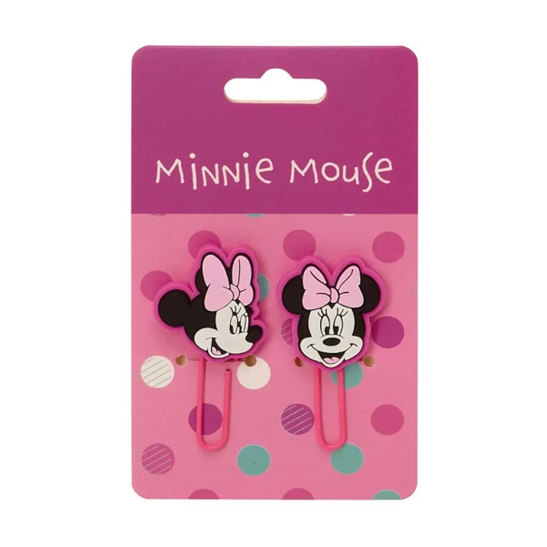Safta Minnie Mouse Minty Pack de 2 Clips - Presentado en Blister - Color Rosa 1