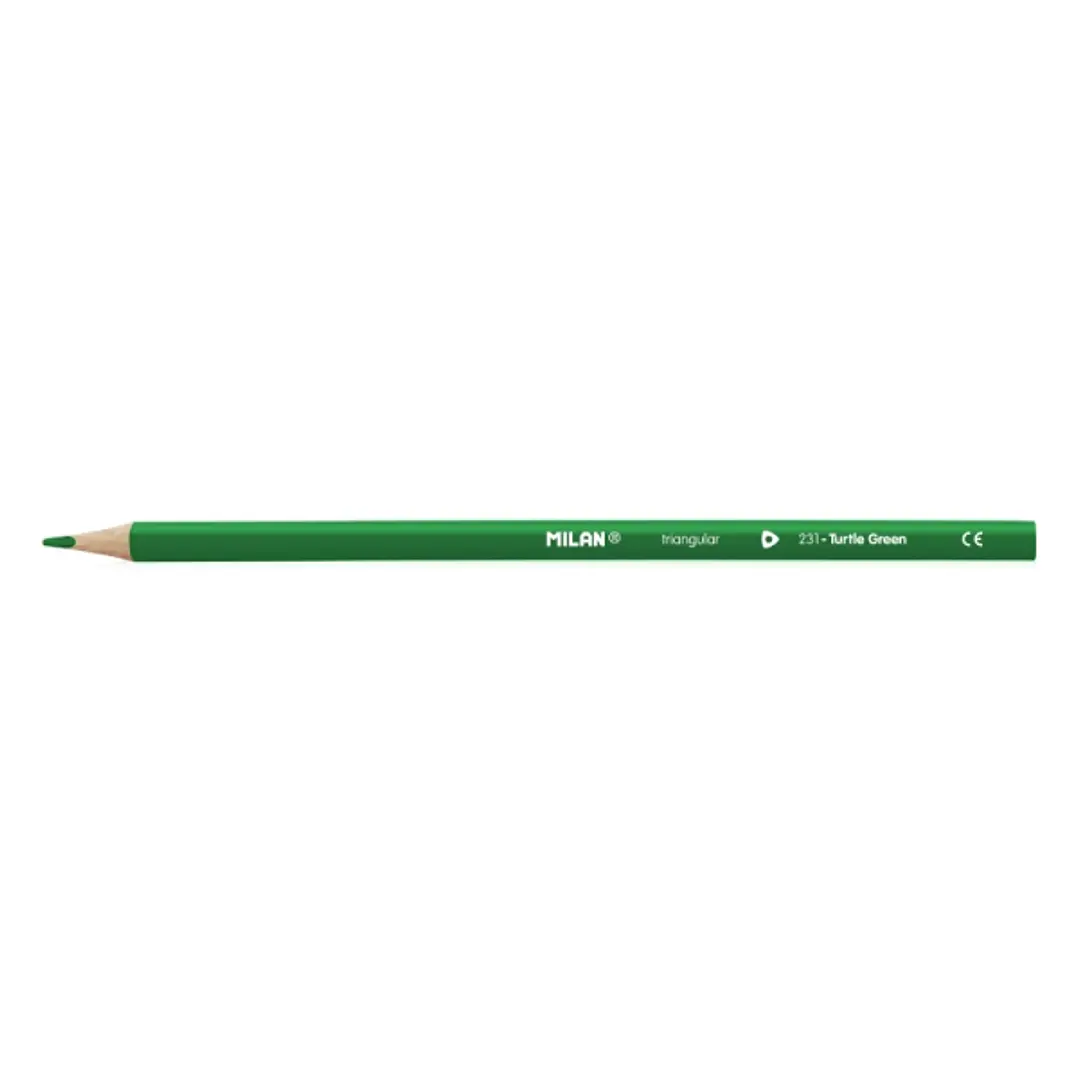 Milan Unicolor Lapices de Color Verde Oscuro - Triangular - Color Verde Oscuro 1