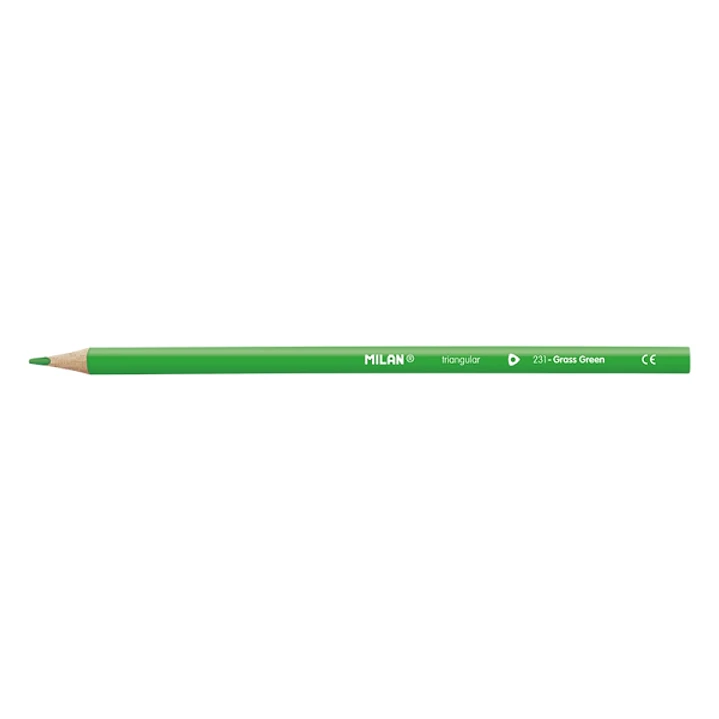 Milan Unicolor Lapices de Color Verde Claro - Triangular - Color Verde Claro 1