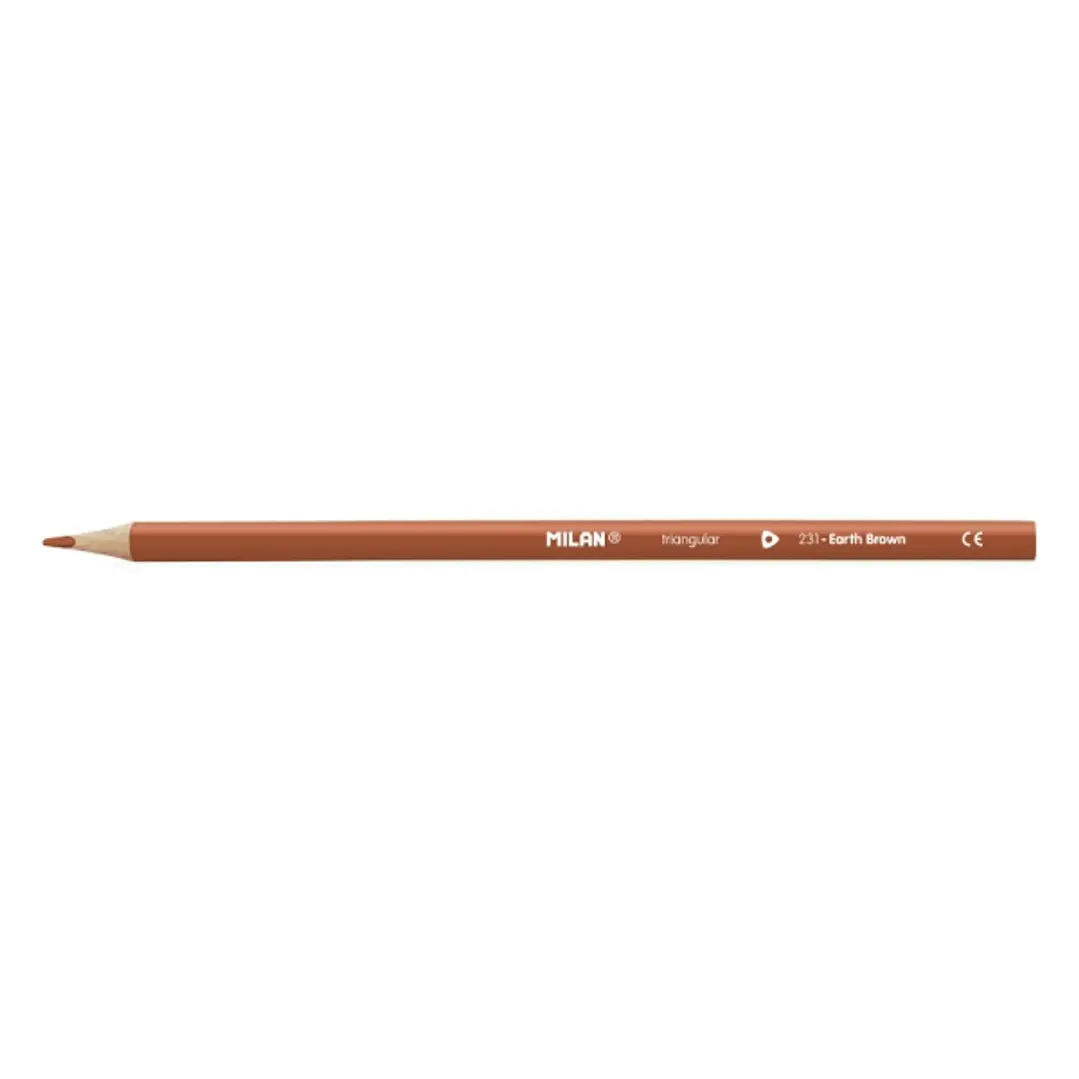 Milan Unicolor Lapices de Color Marron - Triangular - Color Marron 1