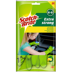Scotch-Brite Guantes Multiuso Ultra Resistentes - Medianos - 1 Par - Color Azul
