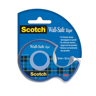 Scotch Cinta Adhesiva para Paredes - 19mm x 16.5m - Incluye Dispensador - Color Transparente