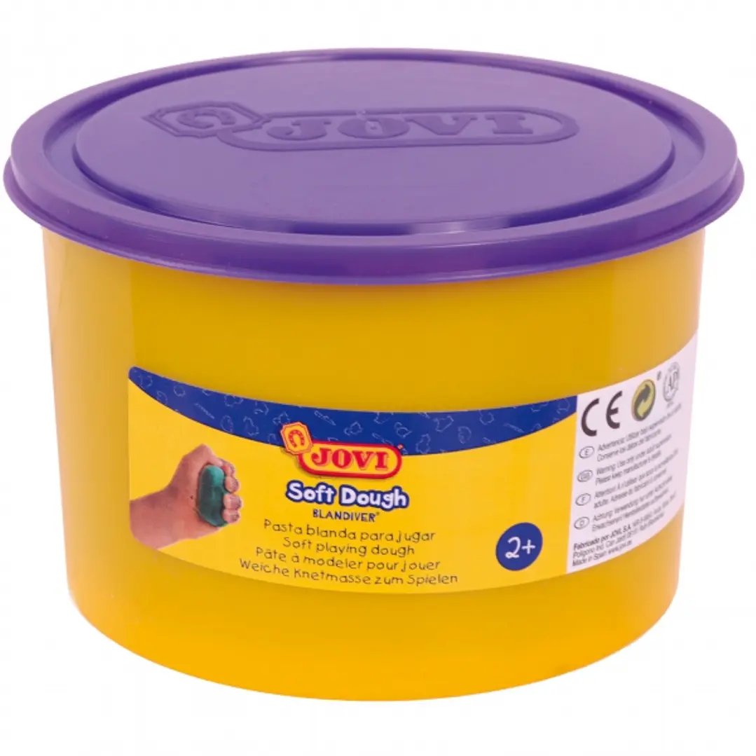 Jovi Soft Dough Blandiver Bote de Pasta de Modelaje 460gr - Blanda y Flexible - Facil de Amasar y Moldear - Ideal para Iniciacion al Modelaje - Color  1