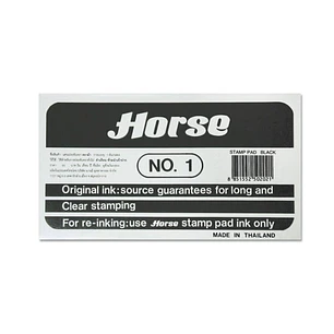 Horse Tampon Metalico Nº1 - Facil de Recargar - Resistente y Duradero - Color Negro