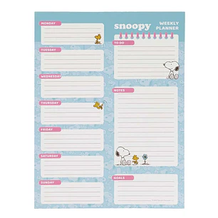 Safta Snoopy Planificador Semanal - 50 Paginas - 100 g/m2 - 19x25.5cm - Colores Surtidos