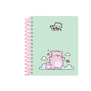 Safta Pembe The Pink Cat Bloc de Notas A6 - Tapas Duras - 120 Hojas - Gramaje 80g/m2 - 118x146mm - Color Menta