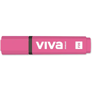 Molin Viva Marcador Fluorescente - Trazo entre 1 y 5mm - Tinta con Base de Agua - Color Rosa