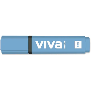 Molin Viva Marcador Fluorescente - Trazo entre 1 y 5mm - Tinta con Base de Agua - Color Azul