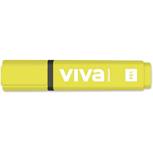 Molin Viva Marcador Fluorescente - Trazo entre 1 y 5mm - Tinta con Base de Agua - Color Amarillo