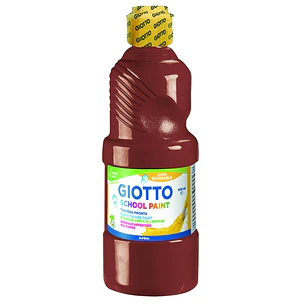 Giotto School Paint Tempera - 500ml - Lista para el Uso - Super Lavable - Botella Bio Pet - Color Marron