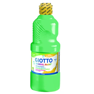 Giotto School Paint Tempera - 500ml - Lista para el Uso - Super Lavable - Botella Bio Pet - Color Turquesa