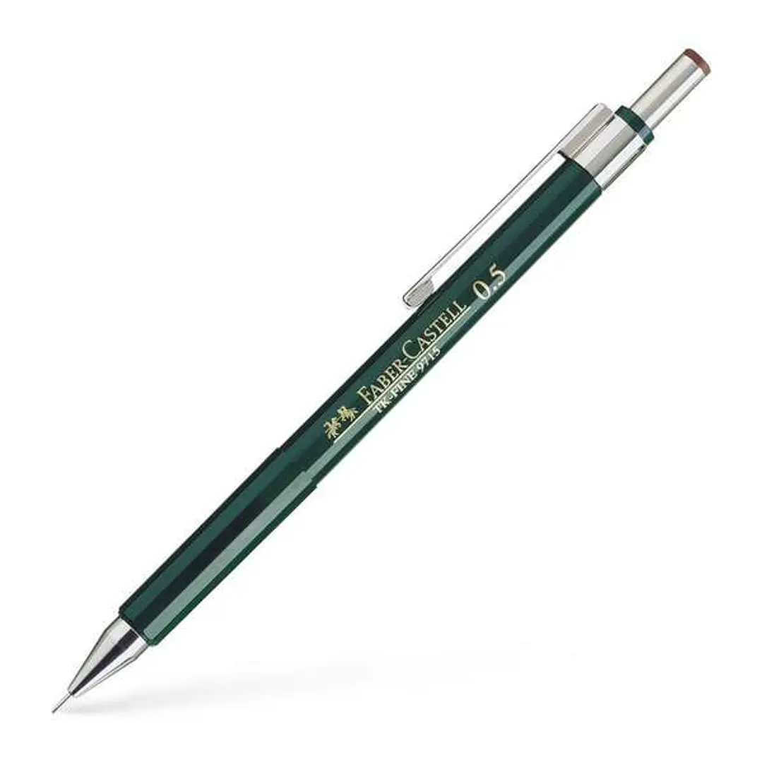 Faber-Castell TK-Fine 9713 Portaminas - Mina HB - Trazo 0.5mm - Goma de Borrar Integrada 1