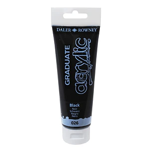 Daler Rowney Graduate Pintura Acrilica - Tubo de Plastico - 120ml - Color Negro