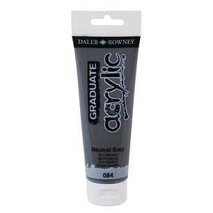 Daler Rowney Graduate Pintura Acrilica - Tubo de Plastico - 120ml - Color Gris Neutro