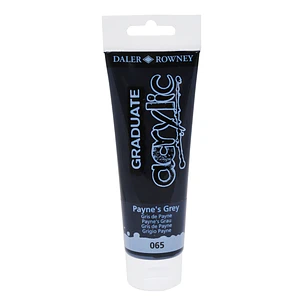 Daler Rowney Graduate Pintura Acrilica - Tubo de Plastico - 120ml - Color Gris de Payne