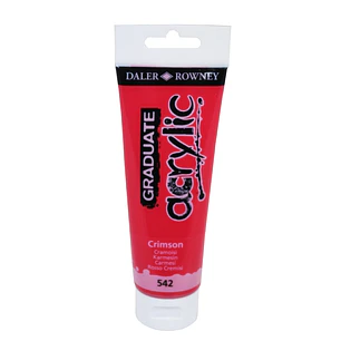 Daler Rowney Graduate Pintura Acrilica - Tubo de Plastico - 120ml - Color Carmesi