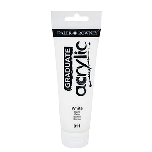 Daler Rowney Graduate Pintura Acrilica - Tubo de Plastico - 120ml - Color Blanco Titanio