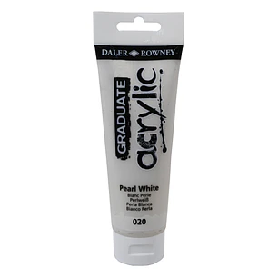 Daler Rowney Graduate Pintura Acrilica - Tubo de Plastico - 120ml - Color Blanco Perla