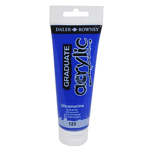 Daler Rowney Graduate Pintura Acrilica - Tubo de Plastico - 120ml - Color Azul Ultramarino