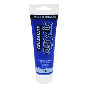 Daler Rowney Graduate Pintura Acrilica - Tubo de Plastico - 120ml - Color Azul Ftalo