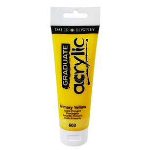 Daler Rowney Graduate Pintura Acrilica - Tubo de Plastico - 120ml - Color Amarillo Primario