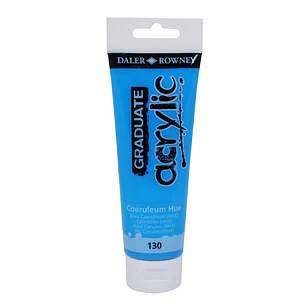 Daler Rowney Graduate Pintura Acrilica - Tubo de Plastico - 120ml - Color Azul Ceruleo
