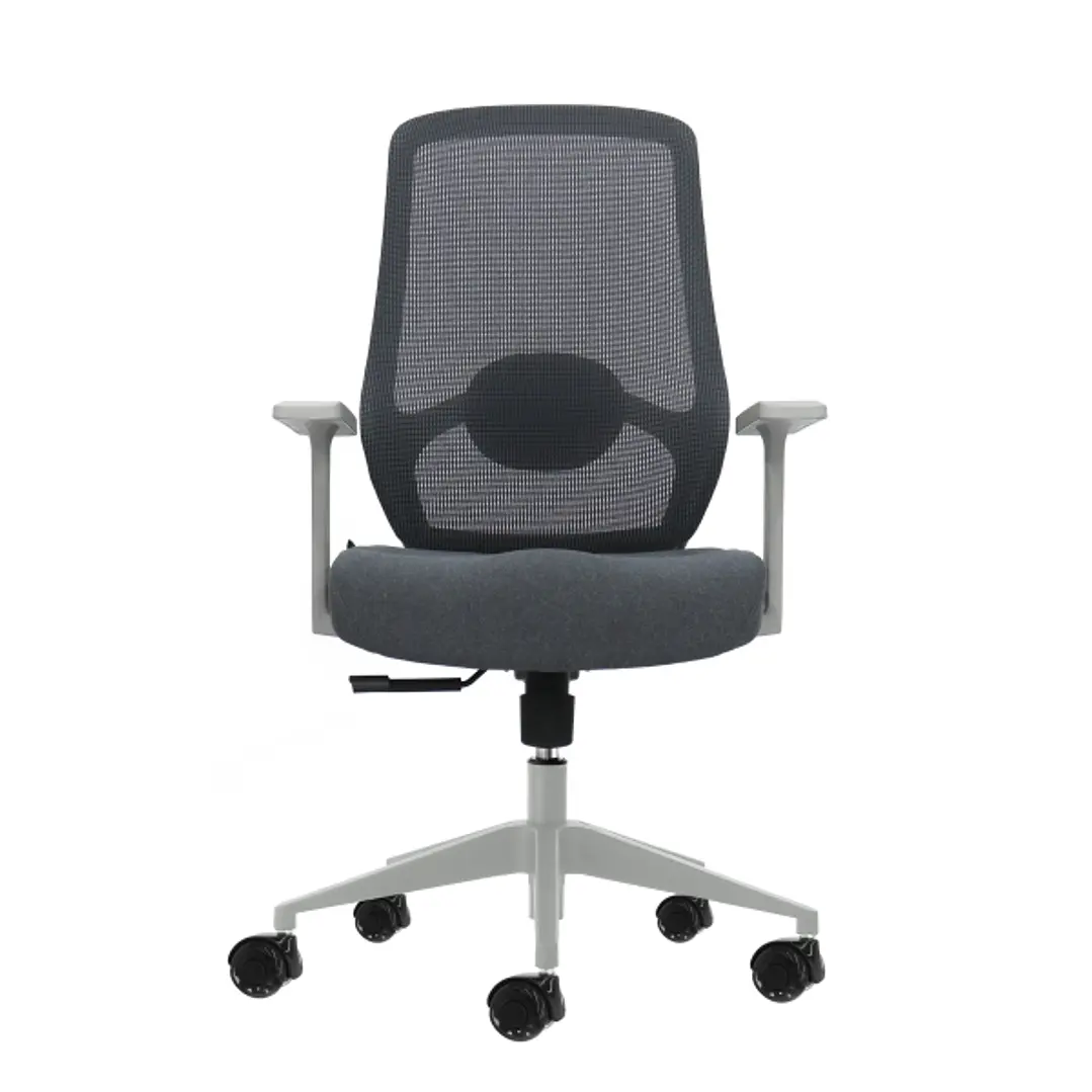 Oqonos Cherg 003 Silla de Oficina Ergonomica con Soporte Lumbar Ajustable en Altura y Profundidad, Respaldo de Malla Transpirable, Reposabrazos Fijos, 1