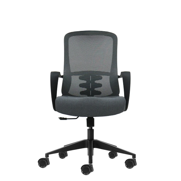 Oqonos Cherg 007 Silla de Oficina Ergonomica con Respaldo de Malla Transpirable, Piston de Gas Clase 4, Soporte Lumbar, Reposabrazos Fijos, Asiento Er 1